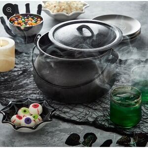 Smith Clark Ironworks Cast Iron Cauldron Pot Halloween Decor‎ Pre Seasoned 4QT